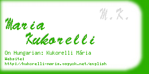 maria kukorelli business card